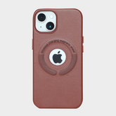 LEATHER MAGSAFE CASE FOR iPHONE (DARK BROWN)